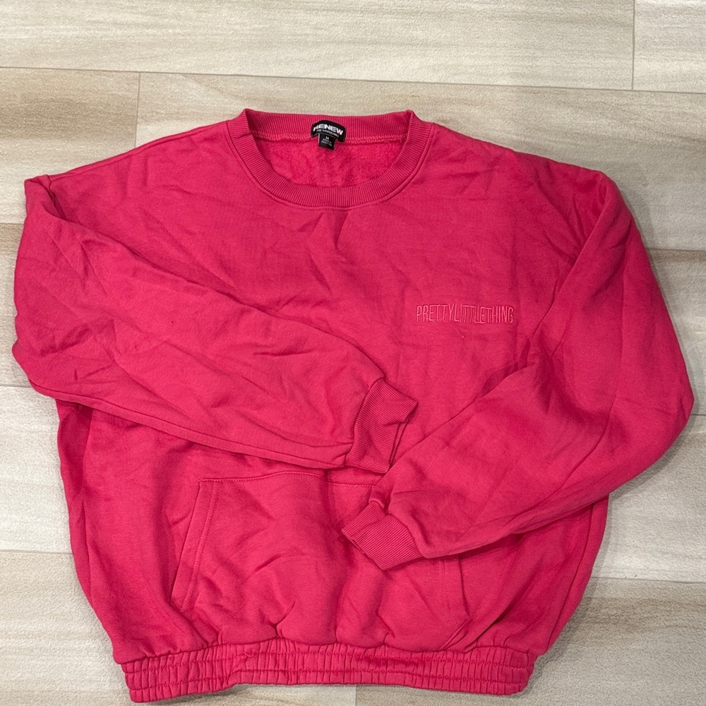 PrettyLittleThing Women's Pink Crewneck Sweater